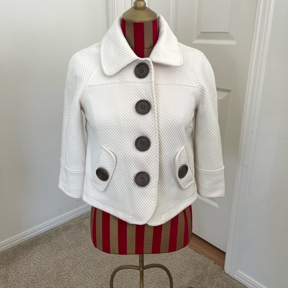 Sugarfly Women's White Button-Up Jacket